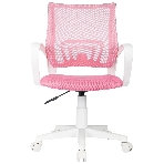 Кресло Domfy DK X-ROOM WH розовый TW-06A TW-13A сетка/ткань крестов. пластик белый, фото2