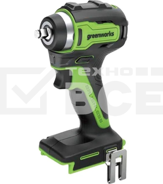 Гайковерт ударный аккумуляторный GreenWorks GD24IW200, 24v, 200 Нм, без АКБ и ЗУ (3803607)