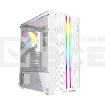 Компьютерный корпус Powercase Mistral Evo White, Tempered Glass, 1x 120mm PWM ARGb fan + ARGb Strip + 3x 120mm PWM non LED fan, белый, ATX (CMIEW-F4S), фото2