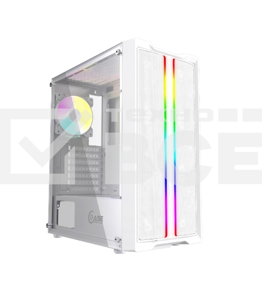 Компьютерный корпус Powercase Mistral Evo White, Tempered Glass, 1x 120mm PWM ARGb fan + ARGb Strip + 3x 120mm PWM non LED fan, белый, ATX (CMIEW-F4S)