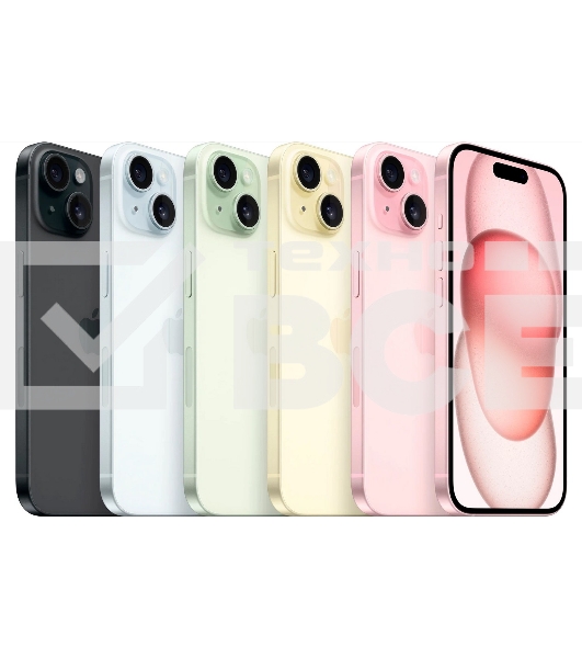 Смартфон Apple iPhone 15, 6/256Gb, розовый