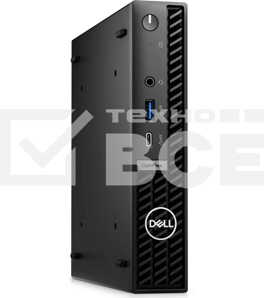 Неттоп Dell Optiplex 7020 Micro i3 14100T (2.7) 16Gb SSD512Gb UHDG 730 Linux Ubuntu GbitEth 260W мышь клавиатура черный (7020-3620)