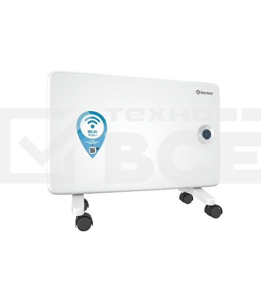 Конвектор Thermex Frame 1000E белый, 1000 Вт, 15 м2, термостат, дисплей, WiFi