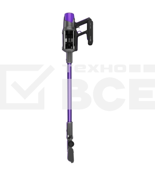 Пылесос вертикальный Centek CT-2572 фиолетовый/черный, питание от аккумулятора, 230 Вт, уборка сухая, пылесборник 1.2 л, работа от АКБ max 90 мин