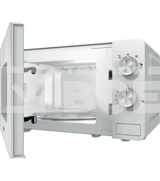 Микроволновая печь Gorenje MO20E1W2 белый, 20 л, 800 Вт, переключатели - поворотный механизм