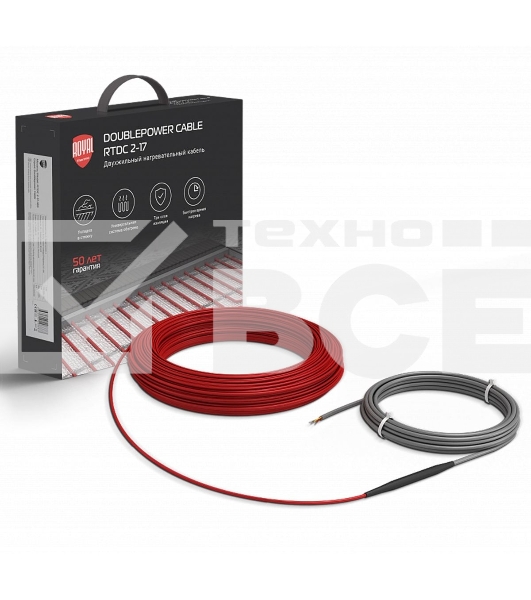 Кабель нагревательный Royal Thermo RTDC 2-17-1000 (ккомплект с терморегулятором RTS-16)