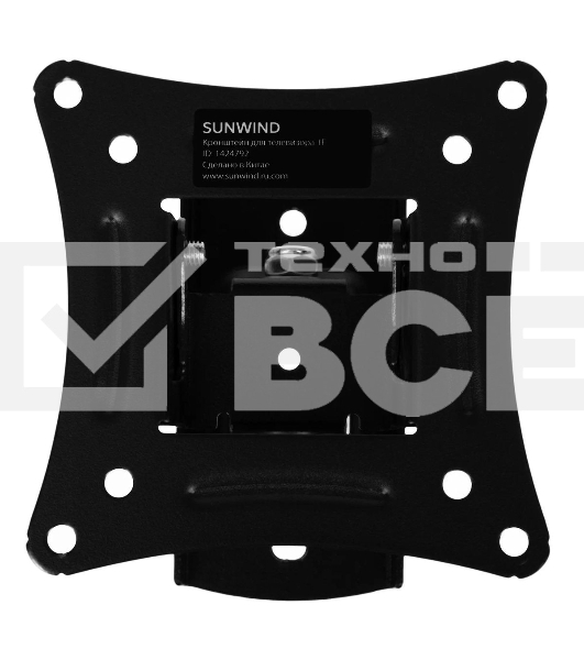 Кронштейн для телевизора SunWind 1F, 20-29', настенный, поворот и наклон, черный