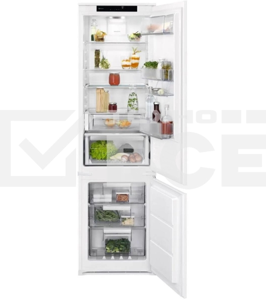 Встраиваемый холодильник Electrolux LNS9TE19S белый, двухкамерный 213/61л, морозилка снизу, No Frost