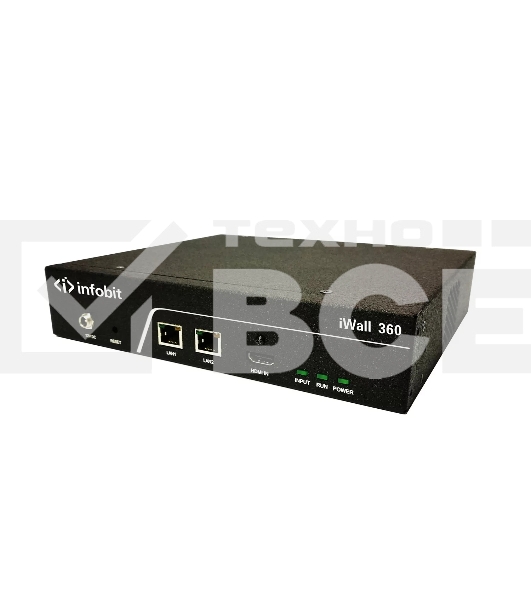 Контроллер видеостены Infobit iWall 360 1 вход 4K HDMI, 4 выхода 1080р, вращение на 360 градусов. Поддержка каскадирования.