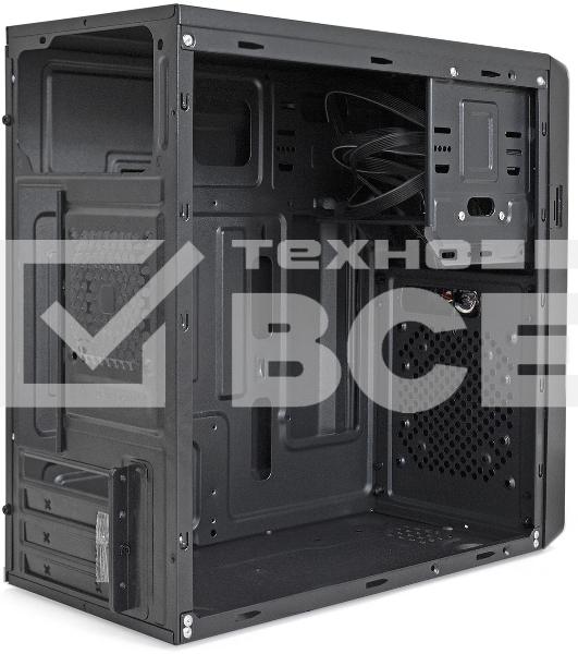 Компьютерный корпус Minitower ExeGate BA-309-UNS450 (mATX, БП UNS450 с вент. 12см, 2*USB, HD аудио, черный)