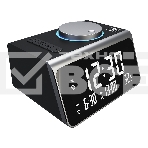 Радиочасы с будильником SOUNDMAX SM-1521U черный с серебром, фото 1