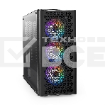 Компьютерный корпус Miditower ExeGate EVO-9202 (ATX, без БП, с окном, 1*USB+1*USB 3.0, аудио, 3 вент. 12см с RGb подсветкой), фото 1