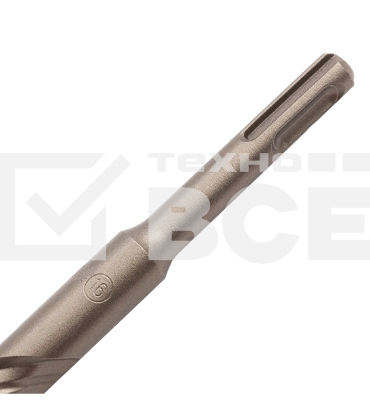 Бур по бетону Denzel двойная спираль, Cobalt W-tip, 16x210 мм, SDS PLUS