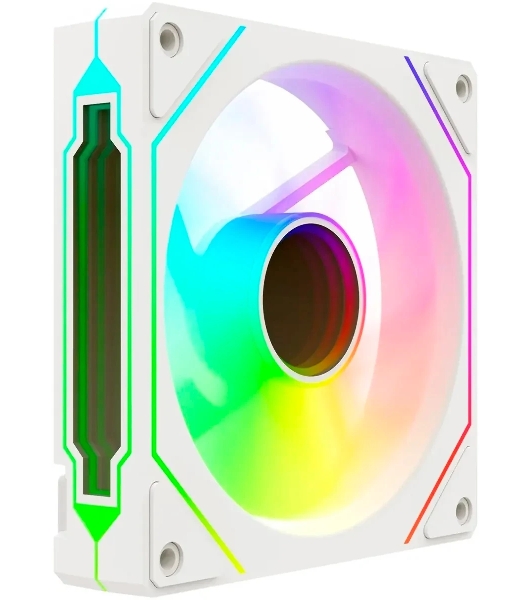 Вентилятор для корпуса Bloody CF-12 LCD ARGb 120х120x25 белый 4-pin 32дБ (упак.:1шт) (CF-12-ARGb120-WH) Ret