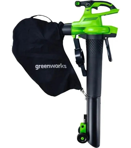 Воздуходув-Садовый Пылесос аккумуляторный GreenWorks GD40BVII, 40V, бесщеточный, без АКБ и ЗУаккумуляторный (2406907)