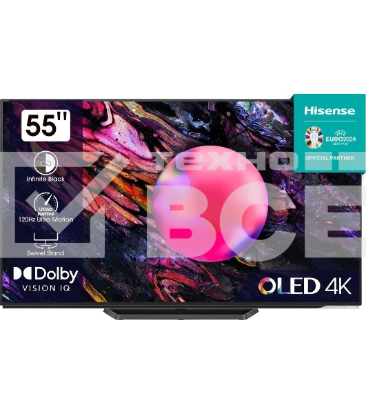 Телевизор Hisense 55' 55A85K черный OLED UHD 120Hz Vidaa