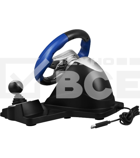 Руль черный SVEN GC-W600 (виброотдача, педали, джойстик, 12 кн., USB)