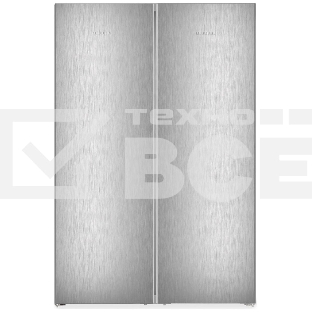 Холодильник Liebherr Комбинация XRFsf 5225-22 001 (SFNsfd 5227-22 001 +SRBsfc 5220-22 001) серебристый двухкамерный 377/271л морозилка сбоку, Side by Side