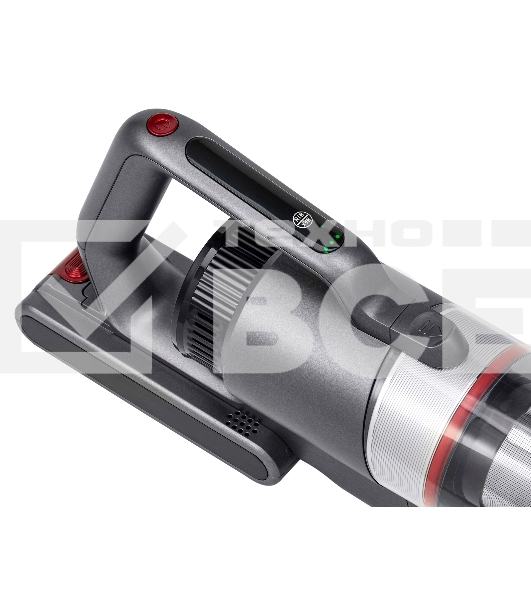 Пылесос вертикальный Starwind SCH9945 серебристый/красный, питание от аккумулятора, 170 Вт, уборка сухая, пылесборник 0.4 л