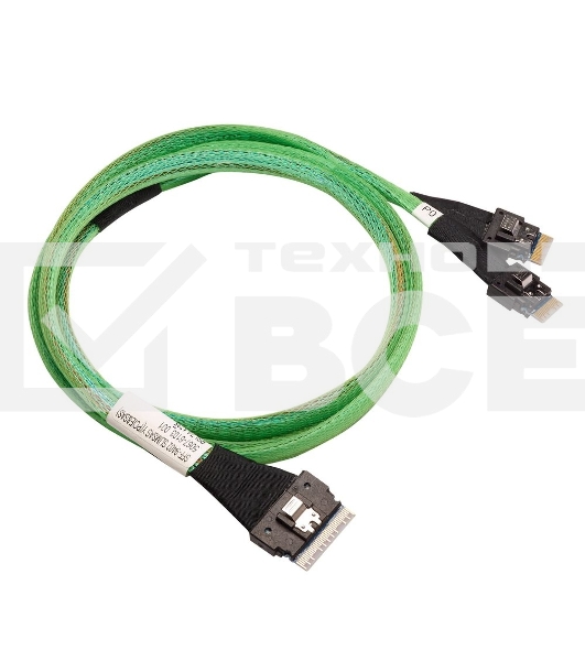 Кабель ACD-60004-ZC Slimline SASx8 (SFF8654) -to- 2 Slimline SASx4 (SFF8654)+ SFF9402, 1M, (аналог Broadcom 05-60004-00) {100}