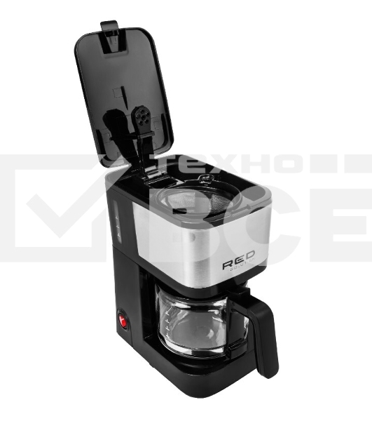 Кофеварка капельная Red Solution RCM-M1528 черный/серебристый, исп. кофе - молотый, 0.6 л, 600 Вт.