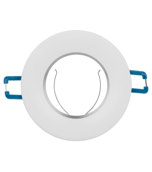 Встраиваемый светильник алюминиевый ЭРА KL107 WH/SL MR16 GU5.3 белый серебро