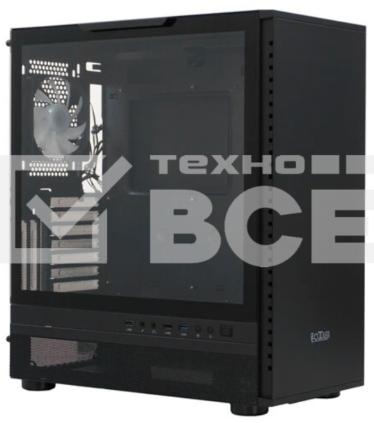 Компьютерный корпус  PCCooler IE200 BK, Tempered Glass Full Tower, черный, TG, SPCC, 1x120mm ARGB E-ATX, ATX, mATX, mITX 180/380/220mm 4x2.5