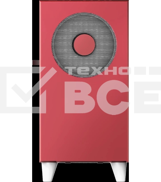 Корпус WIZMAX EM1 Woofer, mATX, mITX красный, Mini-Tower, без БП, TG, 1x160mm + 1x120mm LED, 1xUSB-A 3.0 + 2xUSB-A 2.0