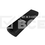 Флеш диск Maxvi MP2 32GB USB 2.0 black, монолит с колпачком, ABS пластик + металл, фото 1