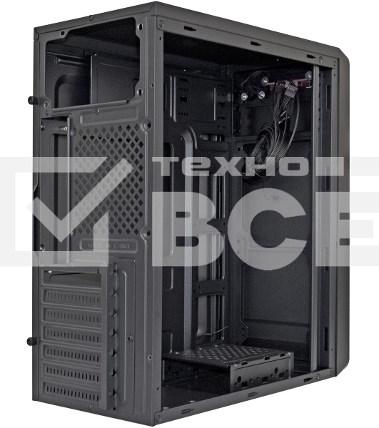 Компьютерный корпус Miditower ExeGate XP-332-UNS450 (ATX, БП UNS450 с вент. 12см, 2хUSB, аудио, черный)