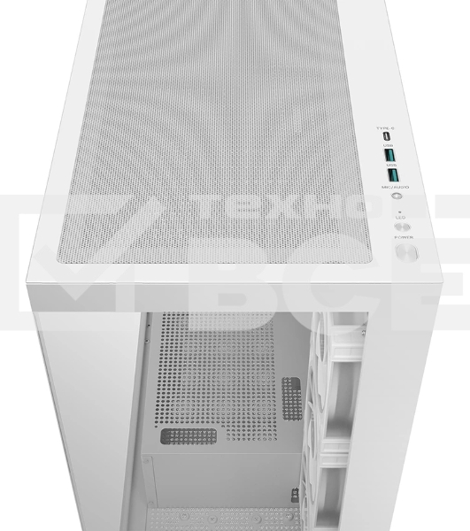 Компьютерный корпус Deepcool CG580 4F V2 WH без БП, боковое окно (панорама), 4x120мм ARGb PWM вентилятора, белый, ATX (R-CG580-WHADA4-G-2)