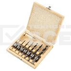 Набор сверл зенкеров Denzel по дереву, 3-10 мм, 7 шт, фото 1