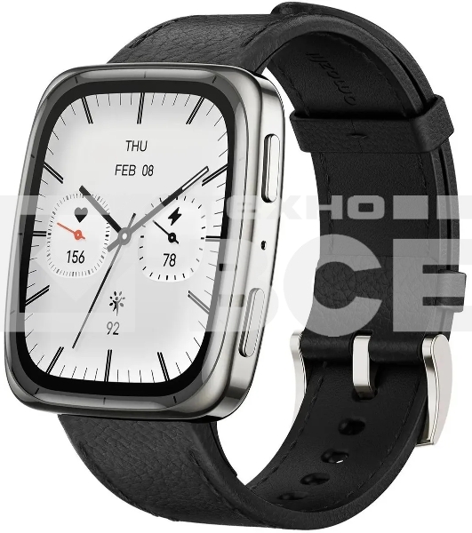 Умные часы Amazfit Active 2S A2440 1.75' AMOLED корп.серебристый рем.черный разм.брасл.:150-210мм (6972596108825)