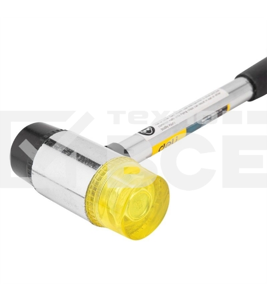 Рихтовочный молоток Deli DL5340 Длина 315 мм, боек резина+пластик (содержит железный песок, не отскакивает при ударе), рукоятка сталь с резиновым покрытием