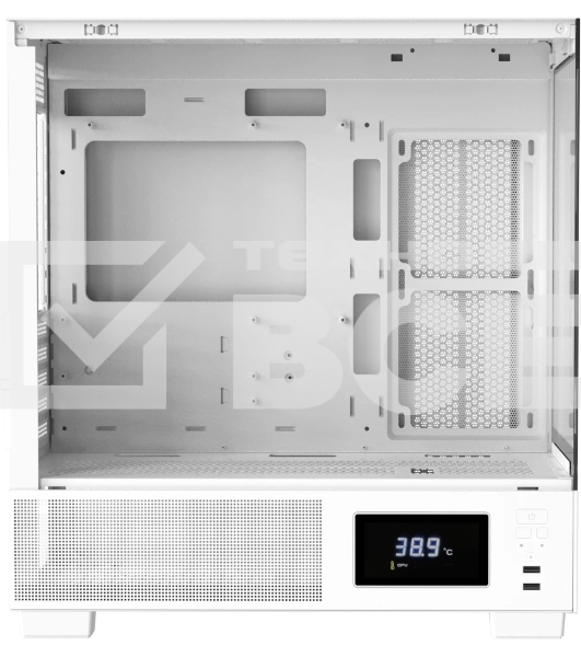 Компьютерный корпус AeroCool / Formula V Line Crystal E1M White, MATX, USB3.0*2, Switch Display Panel