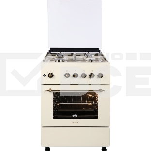 Плита газовая Nordfrost GG 6061 Y бежевый, конфорок 4 шт, духовка 63 л, 60 см x 89 см x 60 см