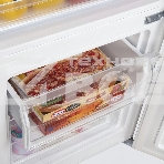 Холодильник Maunfeld MFF144SFW белый глянц. двухкамерный 154/52л морозилка снизу, ручная разморозка, фото5