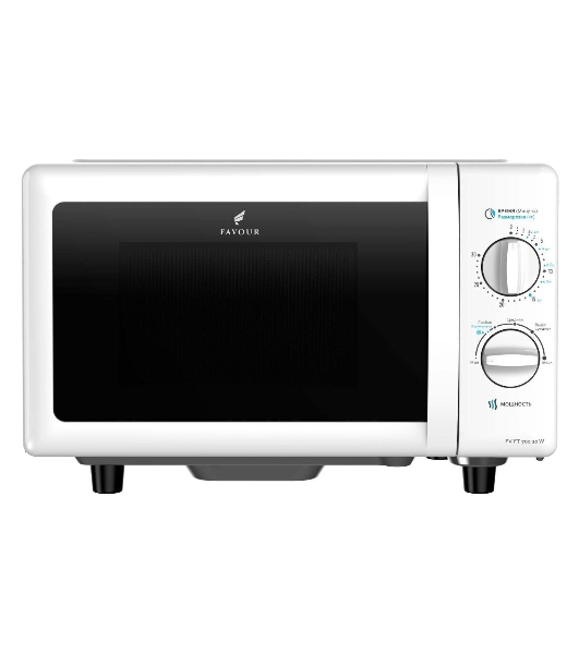 Микроволновая печь FAVOUR FV FT 700 20W белый, 20 л, 700 Вт, переключатели - поворотный механизм