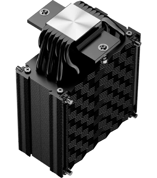 Кулер для процессора PCCooler RZ700D BK (270W, 4-pin PWM, 159.5mm, Al/Cu, 7x6mm, 2x120mm, 79.8CFM, 35.9dBA, 2400RPM, S: 1851/1700/1200/115X, AM5/AM4, black)