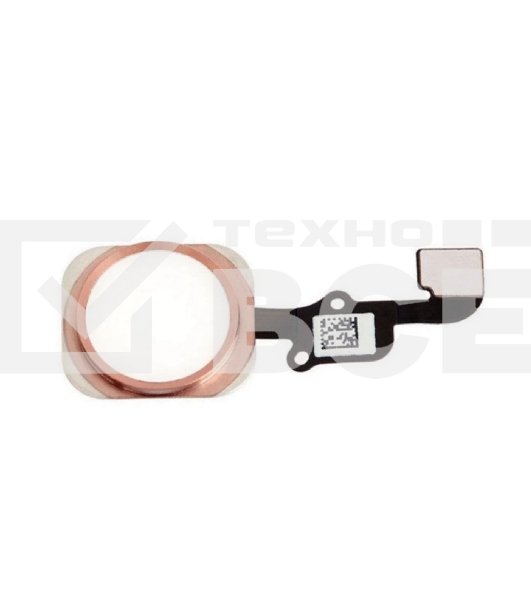 Кнопка HOME в сборе с механизмом и шлейфом для iPhone 6S/6S Plus, розовое золото