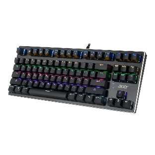 Клавиатура проводная Acer OKW126 механическая черный USB for gamer LED