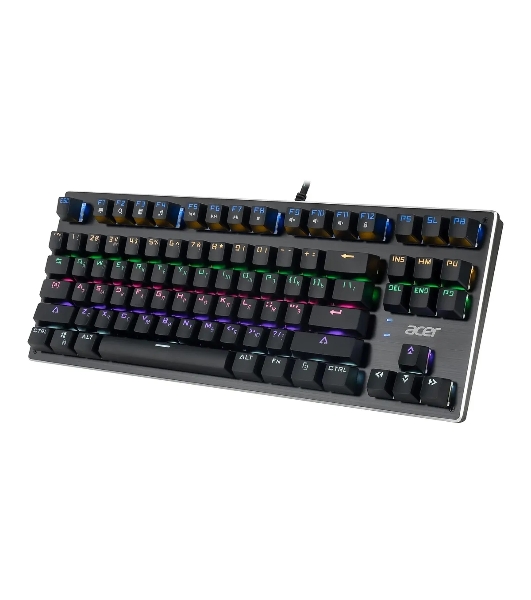 Клавиатура проводная Acer OKW126 механическая черный USB for gamer LED