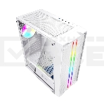 Компьютерный корпус Powercase Mistral Evo White, Tempered Glass, 1x 120mm PWM ARGb fan + ARGb Strip + 3x 120mm PWM non LED fan, белый, ATX (CMIEW-F4S), фото10