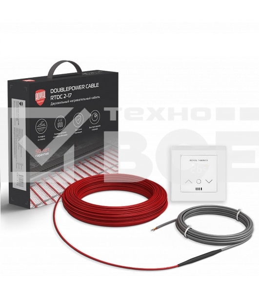 Кабель нагревательный Royal Thermo RTDC 2-17-1000 (ккомплект с терморегулятором RTS-16)