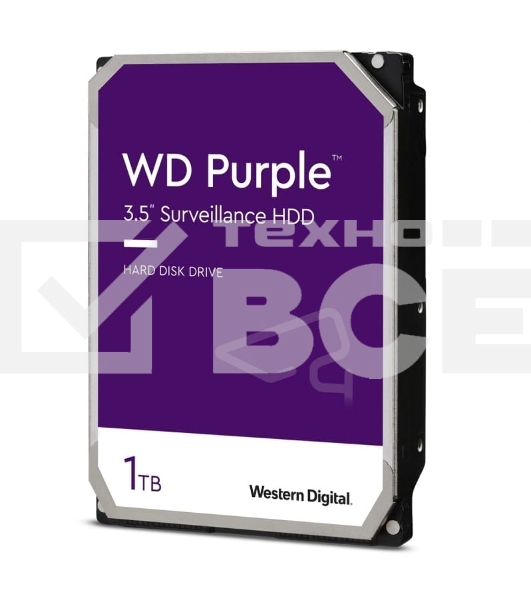 Жесткий диск Western Digital 1TB 5400rpm SATA 6GB/S 64MB PURPLE WD11PURZ SATA