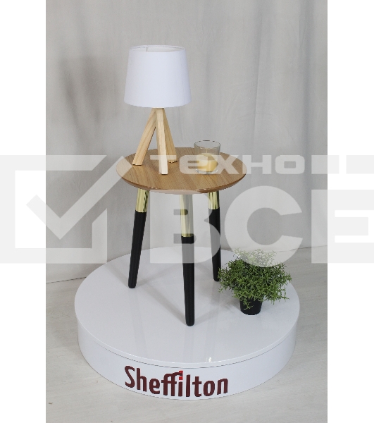 Столик кофейный SHEFFILTON SHT-CT17 дуб весенний/черное дерево/латунь (191695)