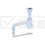 Сифон для мойки АНИ Грот 1 1/2' x 40 с гибкой трубой 40х40, фото 1