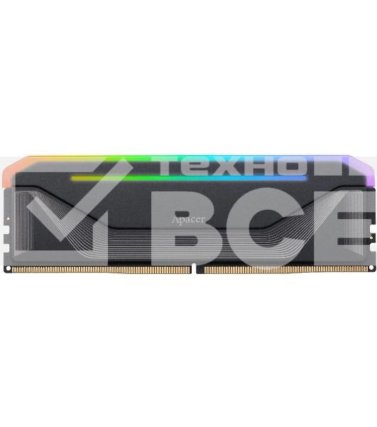 Оперативная память Apacer Nox, DDR5, 16Gb (1x16 Gb), 5200 MHz, CL40, DIMM, радиатор, RGb, черный