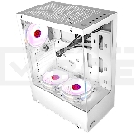 Компьютерный корпус Ginzzu CL310 ATX FAN 3*12LD4 FRGb передняя панель Стекло белый, фото6