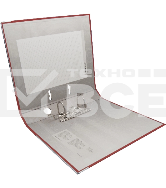 Папка-регистратор Silwerhof 2013373 A4 50мм, ПВХ/бумага красный, металлическая окантовка, сборная (упаковка: 2шт)